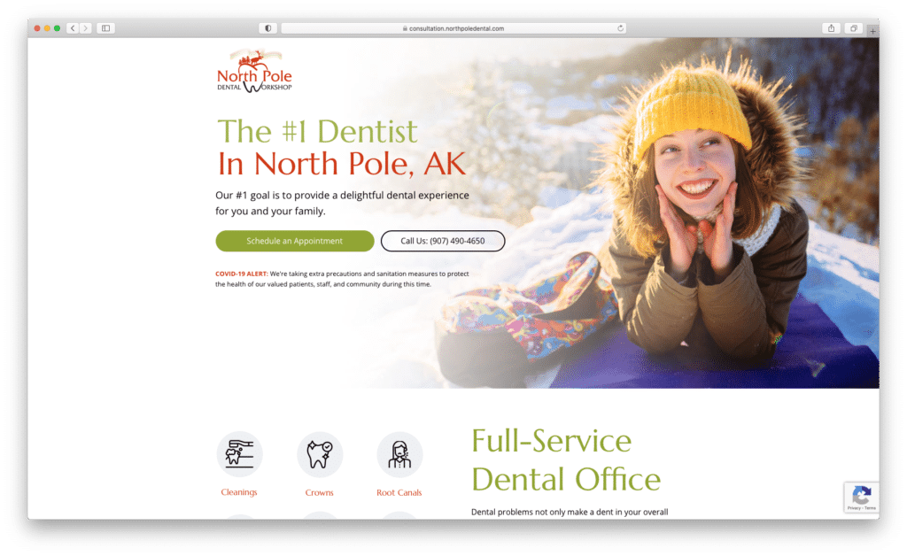 North Pole Dentist Office Mockup