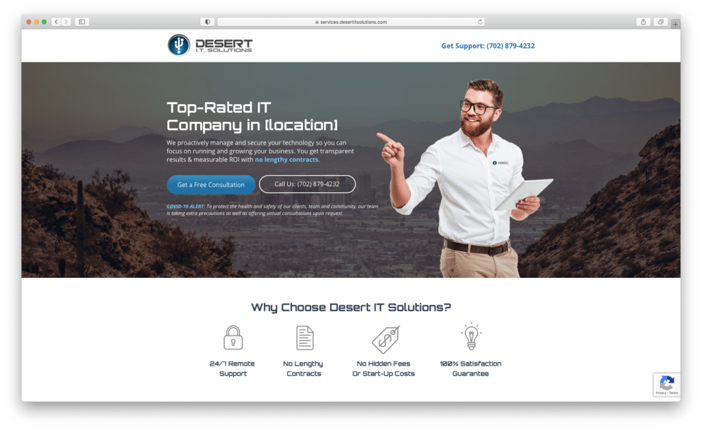 Desert IT Solutions Mockup