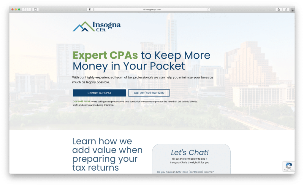 Insogna CPA Mockup