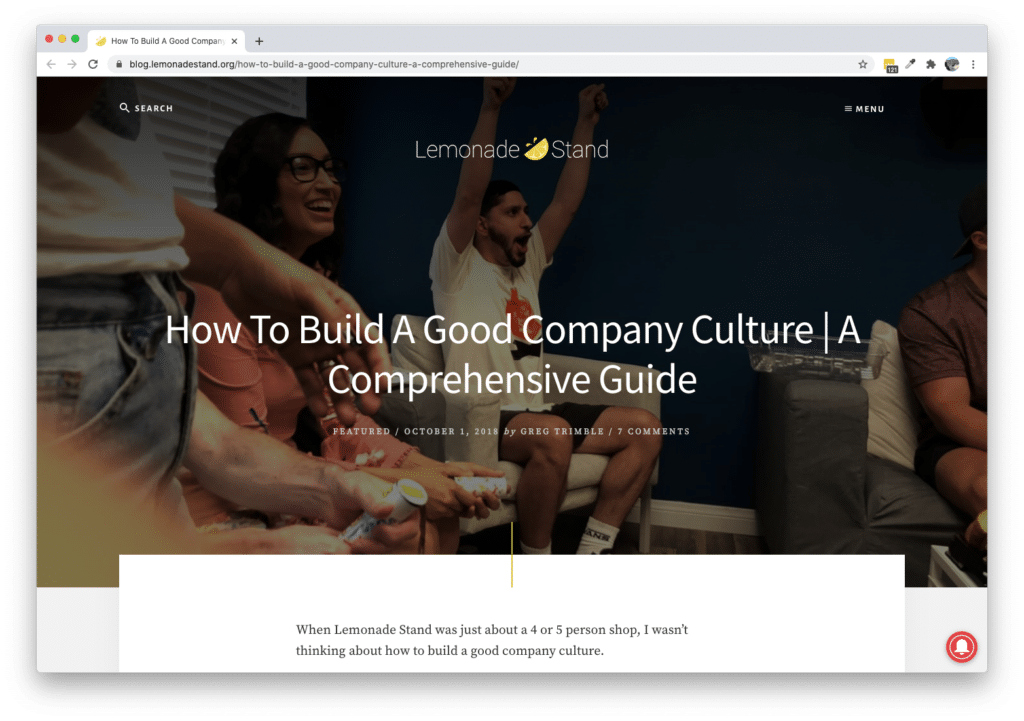 Lemonade Stand Blog - How To Build A Good Company Culture - A Comprehensive Guide