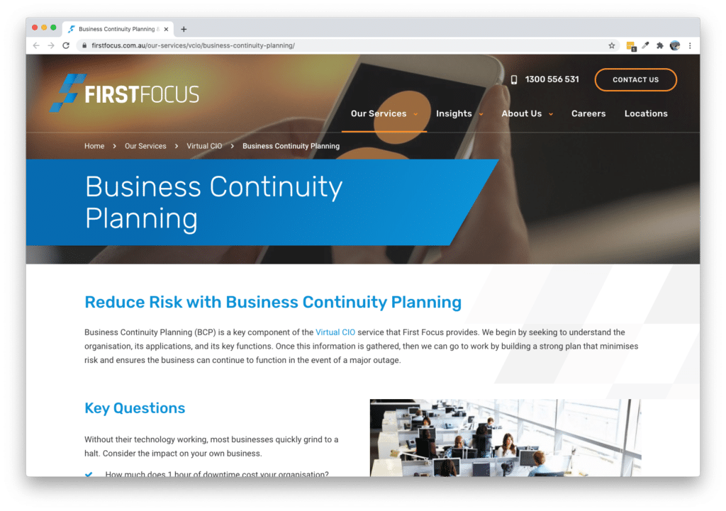 First Focus Blog - Business Continuity Planning