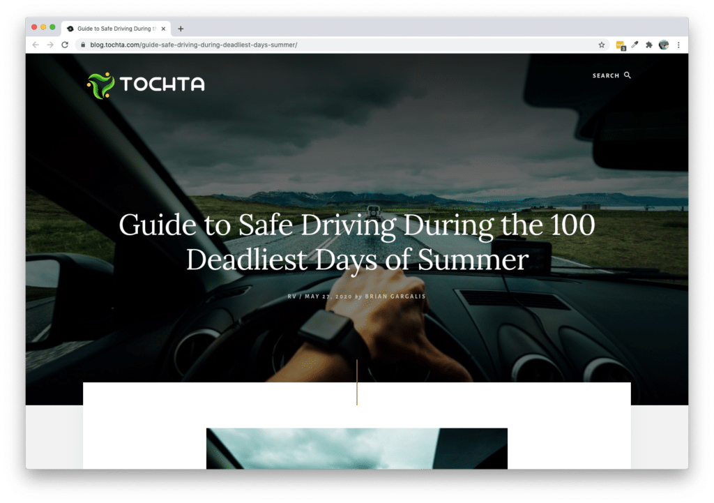 Tochta Blog - Guide to Safe Driving During the 100 Deadliest Days of Summer