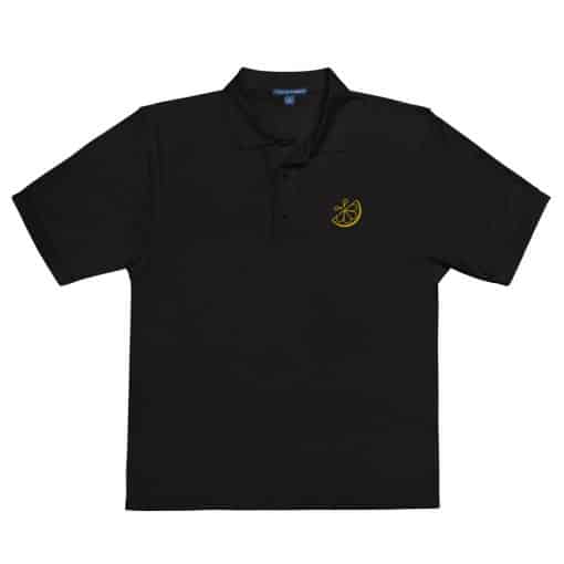 Lemonade Stand Icon Black Polo