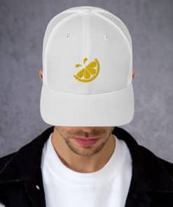 Lemonade Stand Logo Solid White Cap