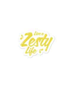 Live A Zesty Life Sticker Small