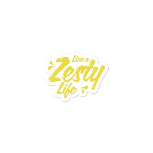 Live A Zesty Life Sticker Small