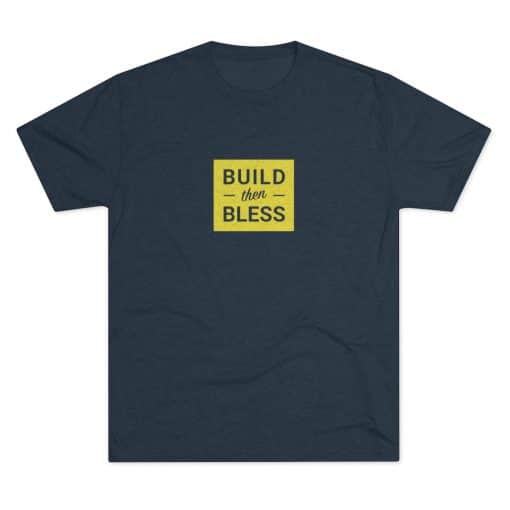 Build Then Bless Solid Vintage Navy Shirt