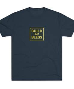 Build Then Bless Outline Vintage Navy Shirt
