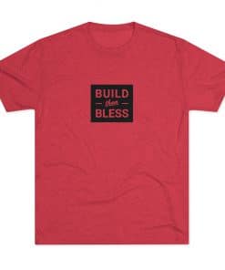 Build Then Bless Solid Vintage Red Shirt