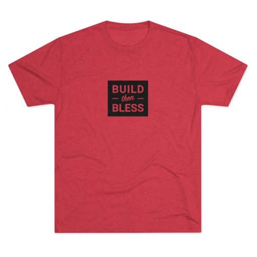 Build Then Bless Solid Vintage Red Shirt