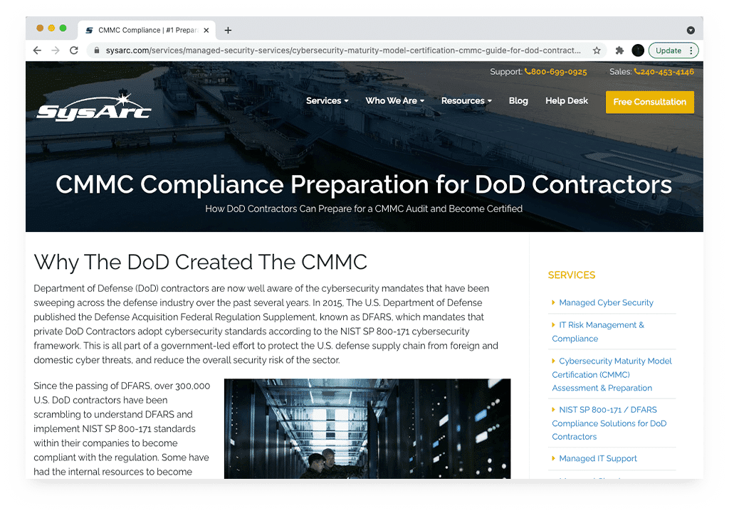SysArc Blog - CCMC compliance preparation for DoD contractors