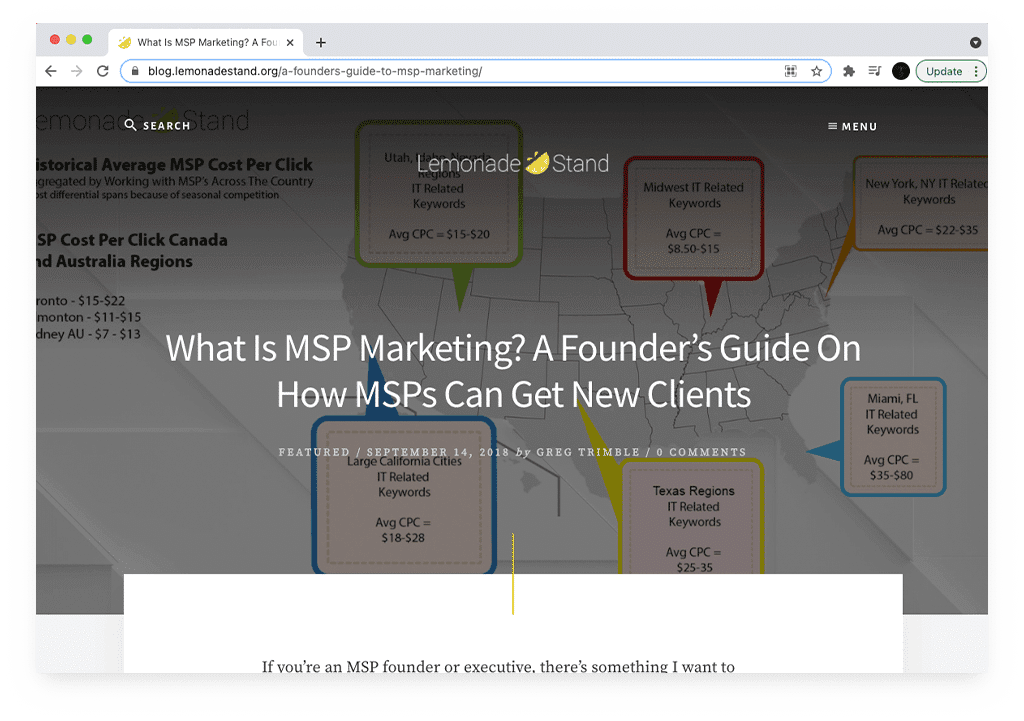 Lemonade Stand Blog - What is MSP marketing? A Founder's Guide on how MSPs can get new clients